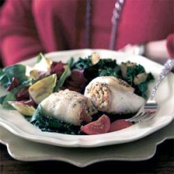 Flounder Rolls with Cherry Tomatoes and Spinach