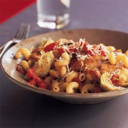 Pan-Seared Chicken with Artichokes and Pasta