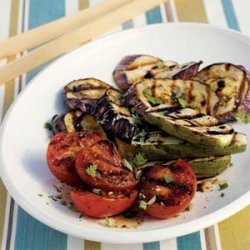 Grilled Eggplant, Tomatoes, and Zucchini