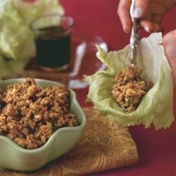 Crispy Ginger-and-Garlic Asian Turkey Lettuce Wraps