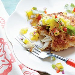 Crispy Crab Cakes with Mango-Pineapple Salsa