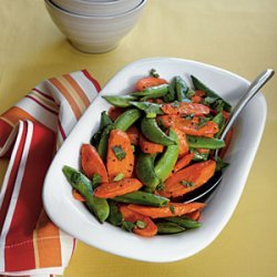 Roasted Carrots and Snap Peas