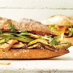 Grilled Eggplant Banh Mi Sandwich