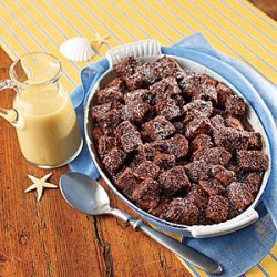 Chocolate Bread Pudding with Whiskey Sauce