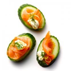 Salmon and Cucumber Bites