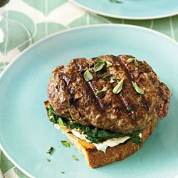 Chopped Lamb Steak with Garlicky Spinach