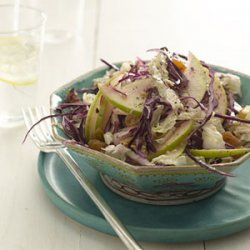 Red Cabbage and Apple Salad With Ginger Vinaigrette