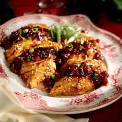 Caramelized Chicken with Cranberry Conserve