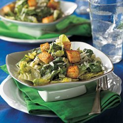 Creamy Caesar Salad with Spicy Croutons