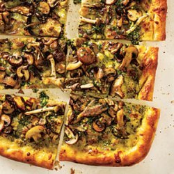 Four-Mushroom Pesto Pizza