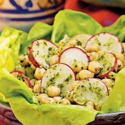 Chickpea Salad with Cilantro Dressing