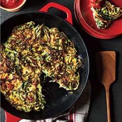 Zucchini Angel Hair Pancake