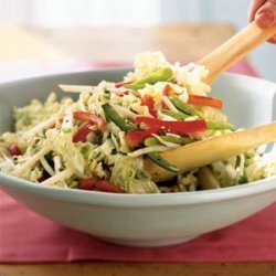 Napa Cabbage and Snow Pea Slaw