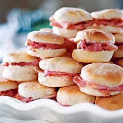 Ham-Stuffed Biscuits With Mustard Butter