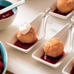 Mindi's Doughnuts and Easy Raspberry Sauce