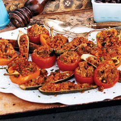 Eggplant-and-Bulgur-Stuffed Vegetables