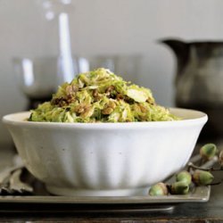 Shredded Brussels Sprouts with Maple Hickory Nuts