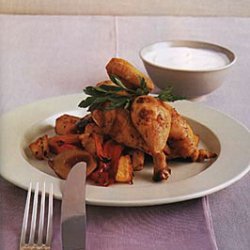 Paprika-Roasted Cornish Hens and Vegetables