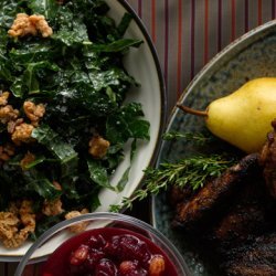 Shredded Kale Salad with Turkey Skin Cracklings