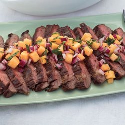 Flank Steak with Melon Relish