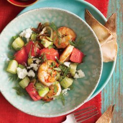 Shrimp and Watermelon Skillet