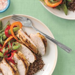 Grilled Lemongrass Chicken with Red Quinoa and Vegetables