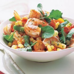 Shrimp and Vegetable Salad with Roasted-Tomato Vinaigrette