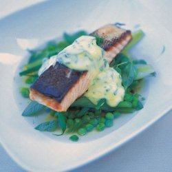 Crispy Salmon in Vegetable Broth