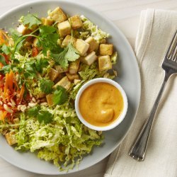 Tofu and Cabbage Salad with Peanut Dressing