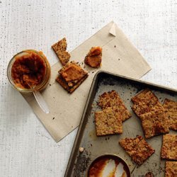 Flaxseed, Fig, and Walnut Crackers