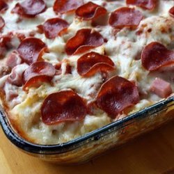 3 Meat Pizza Casserole