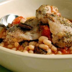 One-Dish Rosemary Chicken and White Beans