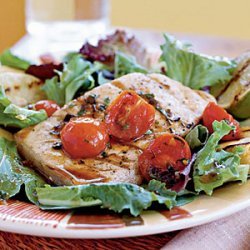 Grilled Swordfish with Tomato-Molasses Dressing