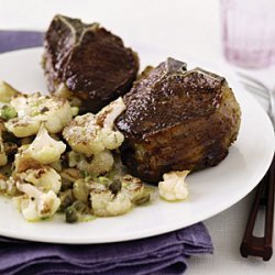 Lamb Chops with Cauliflower and Raisins