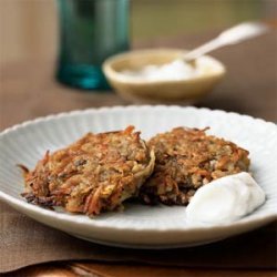 Parsnip-Potato Latkes with Horseradish Cream