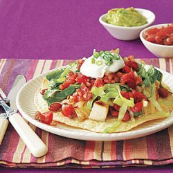 Chicken and Red Bean Tostadas