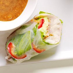 Turkey, Bacon, and Avocado Summer Rolls