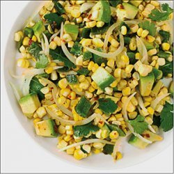 Grilled Corn Poblano Salad with Chipotle Vinaigrette