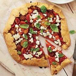 Summer Tomato, Feta, and Basil Galette