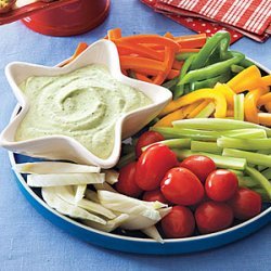 Green Goddess Dip with Crudites