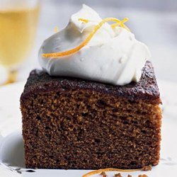 Molasses-Gingerbread Cake with Mascarpone Cream