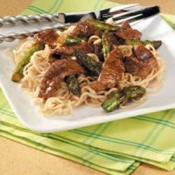 Asparagus Beef Lo Mein