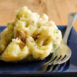 Mashed Potatoes with Roasted Garlic Butter