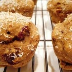 Sweet Potato, Cranberry, Coconut Muffins