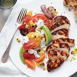 Grilled Chicken with Tomato-Avocado Salad