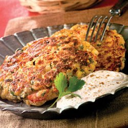 Rustic Corn Cakes With Creamy Cumin Sauce