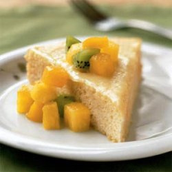 Rum-Soaked Sponge Cake with Tropical Fruit