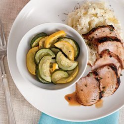 Grilled Pork Tenderloin with Squash Medley