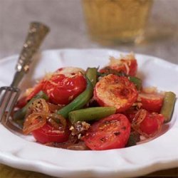 Caramelized Onion, Green Bean, and Cherry Tomato Tian