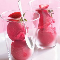 Rosy Strawberry Sorbet